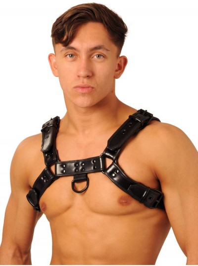 Fist Leather Chest Harness • Black - Black