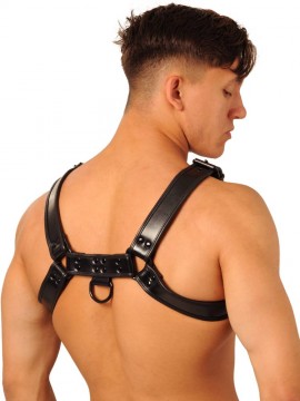 Fist Leather Chest Harness • Black - Black