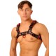 Fist Leather Chest Harness • Black - Red