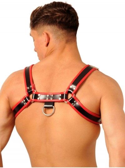 Fist Leather Chest Harness • Red