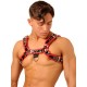 Fist Leather Chest Harness • Red