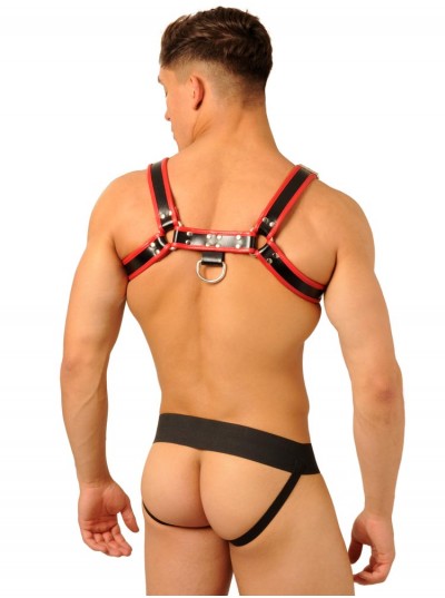 Fist Leather Harness + Jock • Red