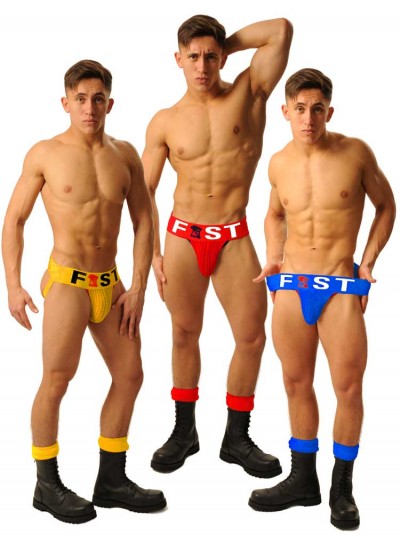 Fist Logo Jock • Blue • Red • Yellow