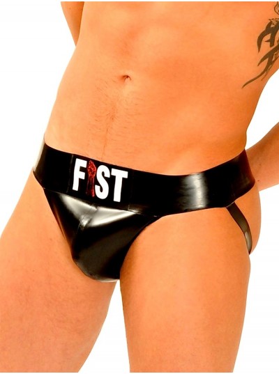 Fist Rubber Jock • Black • Front Logo