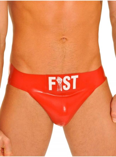 Fist Rubber Jock • Red • Front Logo