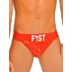 Fist Rubber Jock • Red • Front Logo