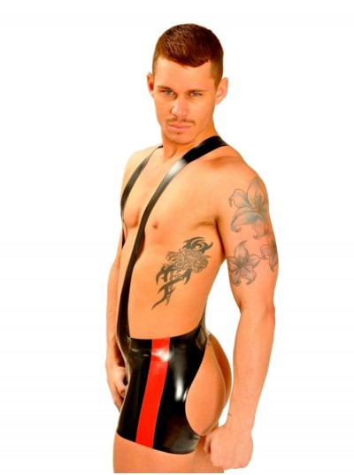 Fist Rubber Wrestling Suit • Red Stripe