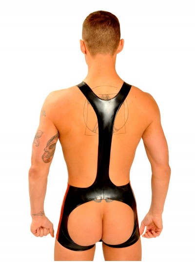 Fist Rubber Wrestling Suit • Red Stripe