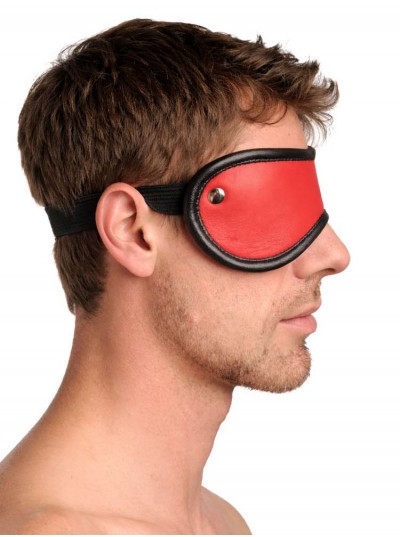 Leather Blindfold • Red