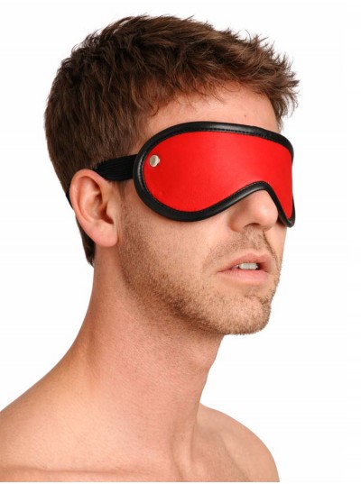 Leather Blindfold • Red