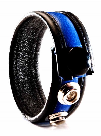 Leather Cock Strap • Blue