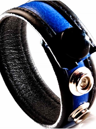 Leather Cock Strap • Blue