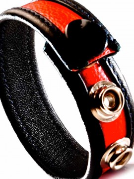 Leather Cock Strap • Red