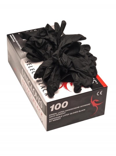 Latex Gloves x100 • Black