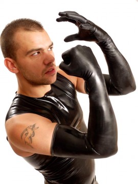 Shoulder Rubber Gloves • Black