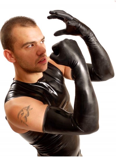 Shoulder Rubber Gloves • Black