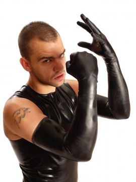 Shoulder Rubber Gloves • Black