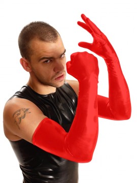 Shoulder Rubber Gloves • Red