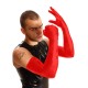 Shoulder Rubber Gloves • Red