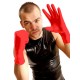 Wrist Rubber Gloves • Red