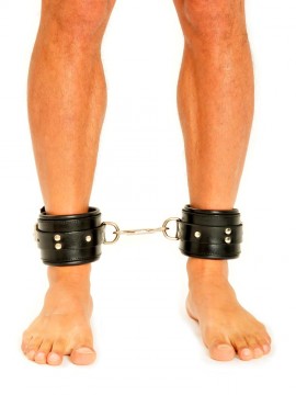 Fist Leather Ankle Cuffs • Black