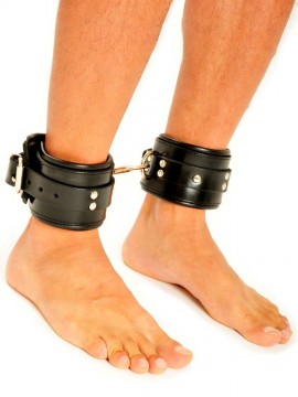 Fist Leather Ankle Cuffs • Black