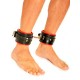 Fist Leather Ankle Cuffs • Black/Red