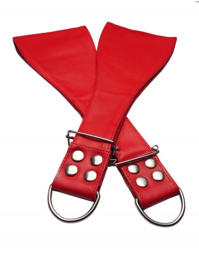 Leather Boot Restraints • Red