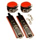 Fist Leather Wrist + Ankle Set • Black/Red